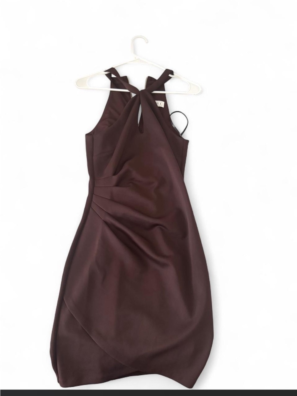 Sienna Sky One-Shoulder Brown Cocktail Dress